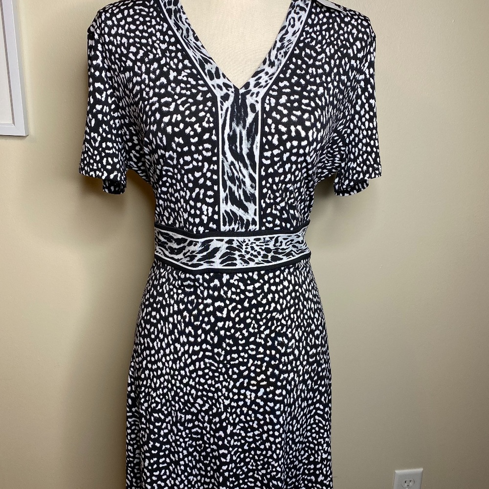 Michael Kors Black & White Print Dress